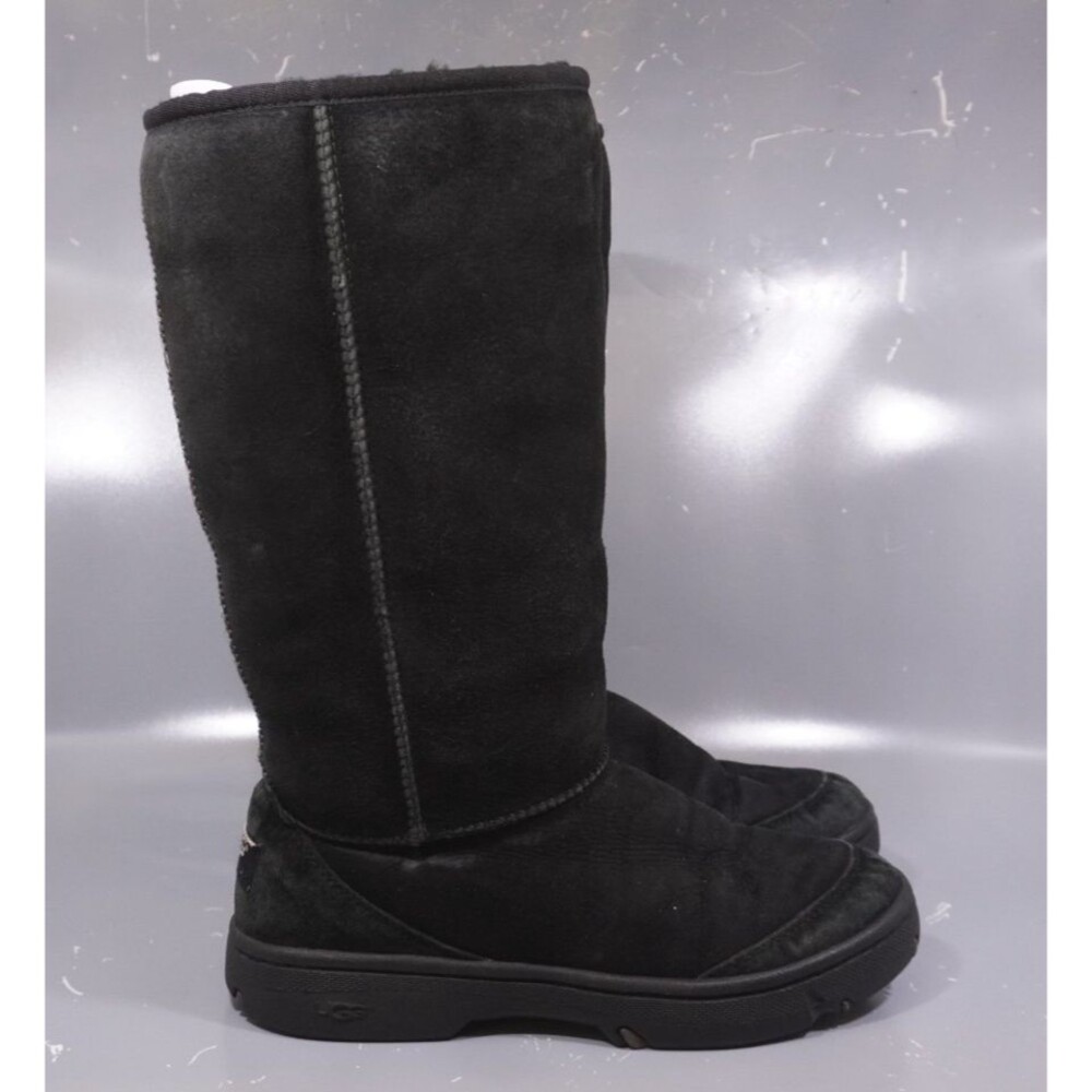 UGG Ultimate Tall Tasman Braid Boots Womens Size 8 Sheepskin Leather Rubber 5340
